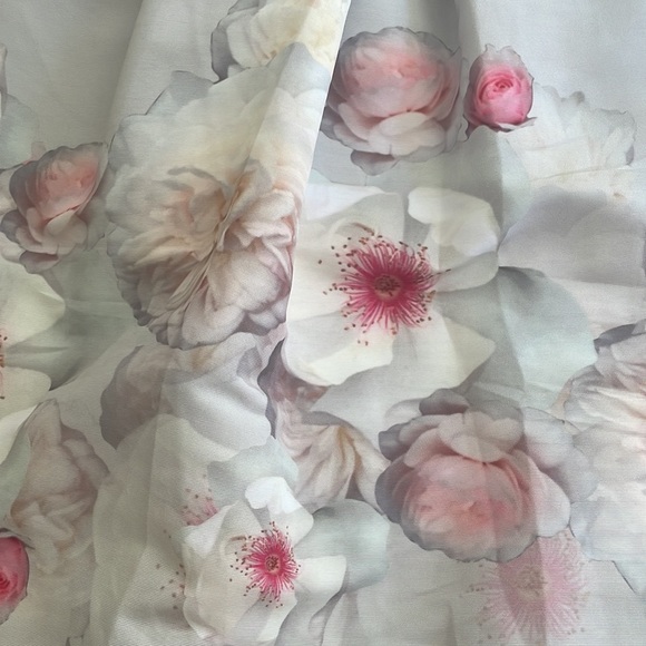 Ted Baker Gilith Chelsea Bow Shoulder Grey Dress Size TB 2, US 6 - Picture 9 of 10